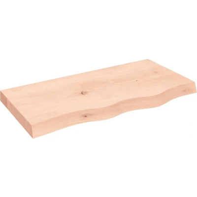 Afbeelding van vidaXL Wastafelblad 80x40x(2 6) cm onbehandeld massief hout