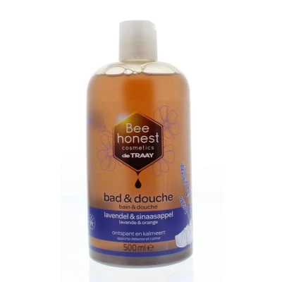 Afbeelding van Traay Bee Honest Bad / Douche Lavendel Sinaasappel, 500 ml