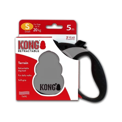 Afbeelding van Kong Retractable Leash Terrain 5m Grey Small