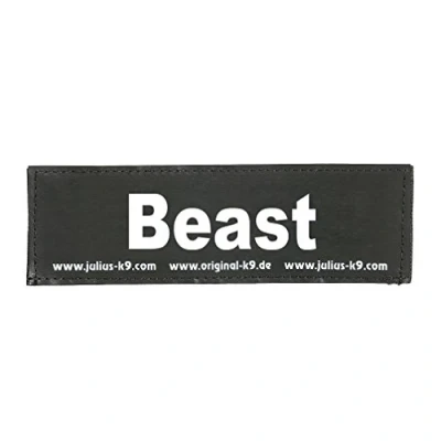 Afbeelding van Julius K9 Set Labels voor Powerharness Small tekst: BEAST