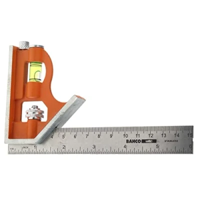 Afbeelding van Bahco CS150 combinatiehoek 150 mm, Oranje/Zilver