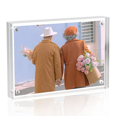 Afbeelding van Sezanrpt Acryl fotolijst, 9 x 13 cm, dubbelzijdige magneten, magnetische fotolijst voor 10 8 cm foto, + mm dikte, 1 delige set