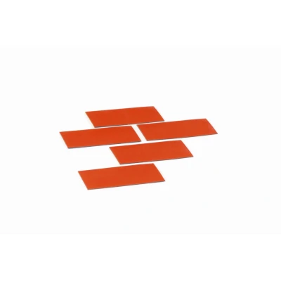 Afbeelding van Symbool Rechthoek rood, set van 5 stuks