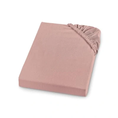 Afbeelding van sleepling Dik flanellen hoeslaken, flanel, Made in Germany, 100% katoen, elastiek rondom, matrassen tot 23 cm hoog, Oeko Tex, wasbaar 60 graden, 100 x 200, roze