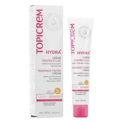 Afbeelding van Topicrem Face Care Dagcrème Hydra+ Radiance Tinted Cream Light 40ml