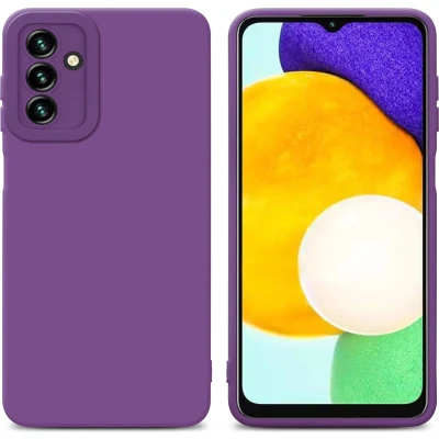Afbeelding van Cadorabo Hoesje geschikt voor Samsung Galaxy A13 5G in FLUID MAT PAARS Beschermhoes TPU silicone Cover Case