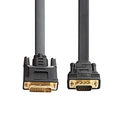 Afbeelding van Actieve DVI naar VGA, Baolongking 24+1 D M VGA Mannelijk Met Chip Flat Kabel Adapter Converter voor PC DVD Monitor HDTV 2M