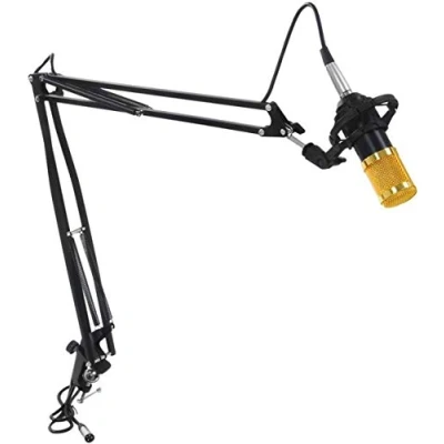 Afbeelding van Microfoon arm met XLR Kabel Standaard Boom Statief Gaming en Streaming Zwart