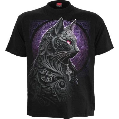 Afbeelding van Spiral Celtic Whiskers Heren T shirt S Zwart