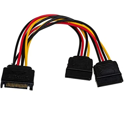 Afbeelding van AKYGA AK CA 31 SATA stekker naar 2x bus adapterkabel 15cm