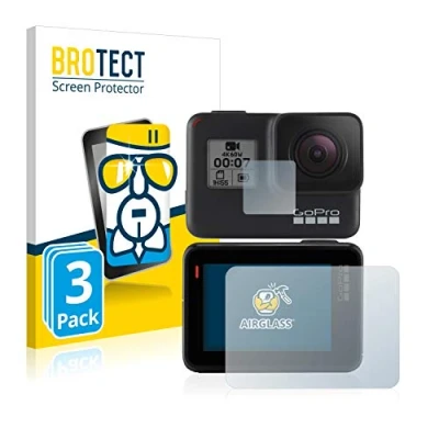 Afbeelding van BROTECT Screenprotector voor GoPro Hero 7 Black Folie Beschermfolie Beschermglas transparant (3 Stuks)