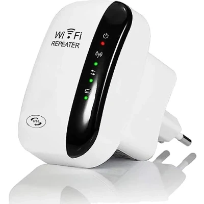 Afbeelding van GUVGMY WiFi repeater 300 Mbps draadloze mini adapter signaalversterker 2,4 GHz ingebouwde antennes standaard, 1 ethernetpoort, WPS bescherming