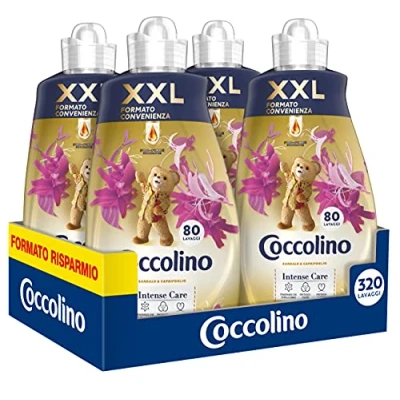 Afbeelding van Coccolino Wasverzachter concentraat, sandelhout &amp; gietblad, 8 liter, 320 wasladingen, 4 x 80 wasbeurten