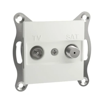 Afbeelding van Schneider Electric TV satelliet doorvoercontactdoos Asfora Wit (RAL 9003) EPH3470321D