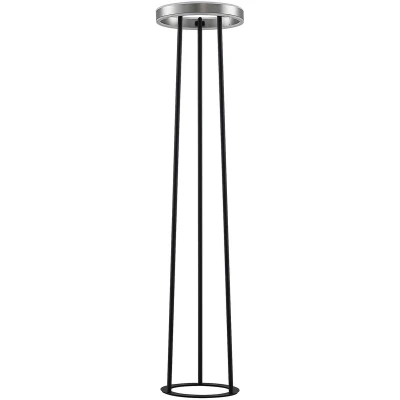 Afbeelding van Lucande LED vloerlamp met dimmer 1licht ijzer, aluminium, kunststof H: 131 cm nikkel, Inclusief lichtbron