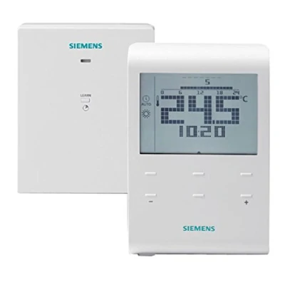 Afbeelding van Siemens rde100 1rfs draadloze ruimtethermostaat met klokprogramma incl ontvanger voeding 230v s55770 t282
