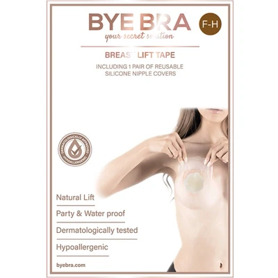 Afbeelding van Bye Bra Borst Lift &amp; Siliconen Tepel Covers F H 3 Paar