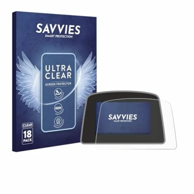 Afbeelding van Savvies Screenprotector voor PowaKaddy C2i Folie Beschermfolie transparant (18 Stuks)