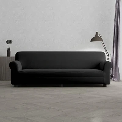 Afbeelding van Italian Bed Linen Bankovertrek, bi elastisch, voor 4 zits, zwart