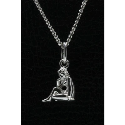 Afbeelding van Zilveren Sterrenbeeld Maagd ketting hanger klein