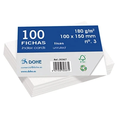 Afbeelding van DOHE Offsetkaarten wit 180 g, effen nr. 3 100 x 150 mm