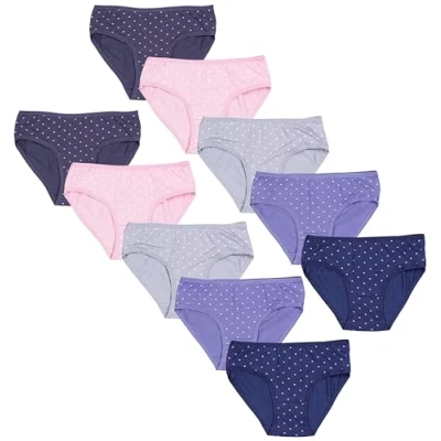 Afbeelding van TupTam Meisjes Onderbroeken Set van 10, Slips/hartjes jeansblauw roze donkerblauw grafiet grijs, 164 170