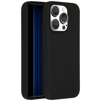 Afbeelding van Apple iPhone 15 Pro MagSafe Hoesje Siliconen en TPU (zacht) Accezz Softcase/Backcover Zwart Telefoonhoesje