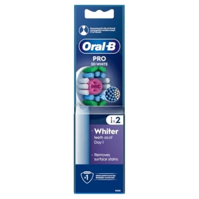 Afbeelding van Oral B Opzetborstels Pro 3D White 2 stuks