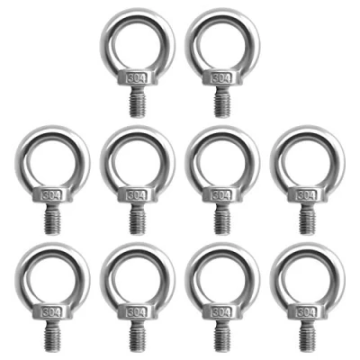 Afbeelding van Jubaopen 10pcs x M8 Oogschroef Ring Ringvorm Lifting Oogbout met schroefdraad Machines Schouder Hardware 304 roestvrij staal voor moerbevestiging