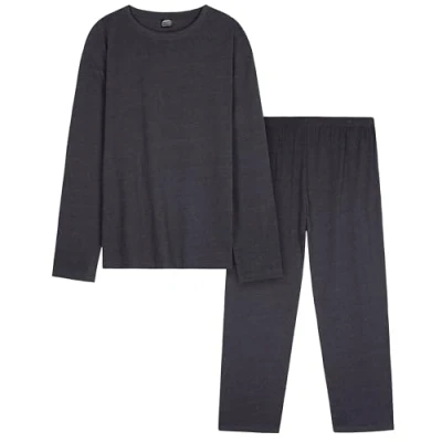 Afbeelding van CityComfort Lange pyjamaset voor heren, volwassenen, tieners, zachte 2 delige loungewear, nachtkleding, gezellige pyjama&#039;s geschenken hem, marineblauw, 4XL