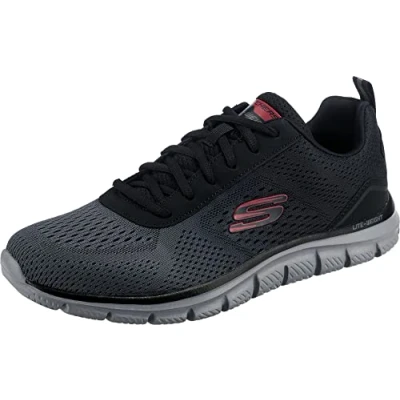 Afbeelding van Skechers Sport Track Sneakers laag, Heren, Maat: 45.5, Black/charcoal Polyester