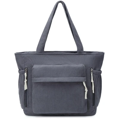Afbeelding van Boraboi® Stijlvolle en Ruime Corduroy Dameshandtas voor Werk, Reizen Dagelijks Gebruik