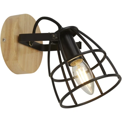 Afbeelding van Searchlight Industriële wandlamp Vision 81698 1BK