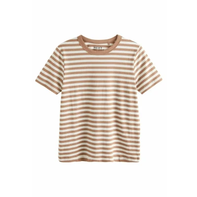 Afbeelding van Next Essential Short Sleeve CREW NECK Tshirt print, Dames, Maat: XS, Neutral