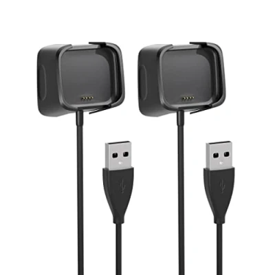 Afbeelding van Sinoacc Oplader voor Fitbit Versa 2 Health &amp; Fitness Smartwatch 3,3 Ft Snel opladen Vervanging USB oplaadkabel Dock Stand (niet Versa/Versa Se/Versa Lite) Pack
