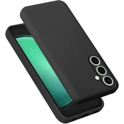 Afbeelding van Cadorabo Hoesje geschikt voor Samsung Galaxy S24 FE in LIQUID ZWART Beschermhoes gemaakt van flexibel TPU silicone Case Cover