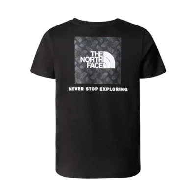 Afbeelding van The North Face Redbox TEE BACK BOX Graphic Unisex Tshirt print voor kinderen, Maat: 164, Black