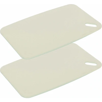 Afbeelding van Excellent Houseware Snijplank 2x creme wit Kunststof 24 x 15 cm Snijplanken