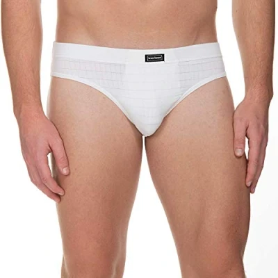 Afbeelding van bruno banani heren slip, wit (wit, ruit 1612), S