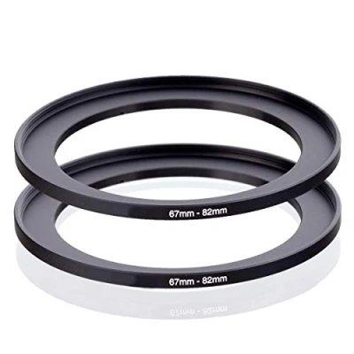 Afbeelding van 67mm 82mm Step Up Ring [67mm Lens naar Filter], FANZR Camera Filter Adapter Lens, Premium Aluminium (2 Pack)