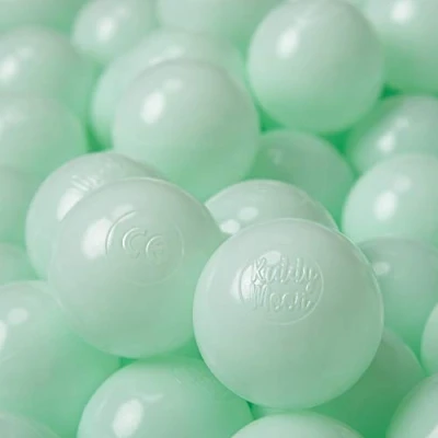 Afbeelding van KiddyMoon Plastic Ballen Voor Kinderen Ø 6Cm Kleurig Gecertificeerd, Munt, 1200 Ballen/6Cm