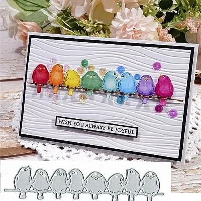 Afbeelding van Veel Leuke Vogels Metalen Die Cuts Voor Kaarten Maken, Kerst Bloem Frame Vogelkaart Snijden Dies Cut Stencils DIY Scrapbooking Album Decoratieve Embossing Papier Kaart Craft