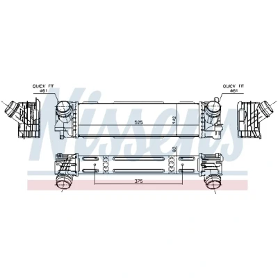 Afbeelding van Nissens Interkoeler 961596
