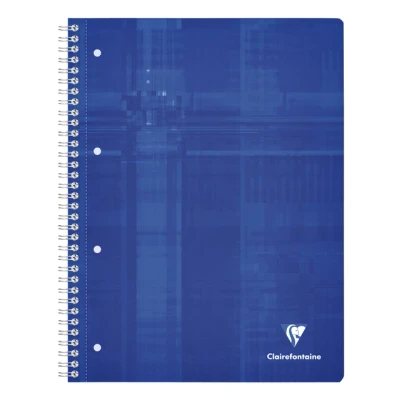 Afbeelding van Collegeblok Clairefontaine Studium A4+ 4 gaats 80blz ruit 5x5mm assorti