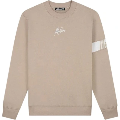 Afbeelding van Trui Taupe Malelions Sweaters Mm2 aw24 43
