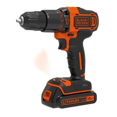 Afbeelding van Black+Decker accu slagboorschroevendraaier 2 accu&#039;s &amp; volledig metalen transmissie 10 mm zwart, oranje