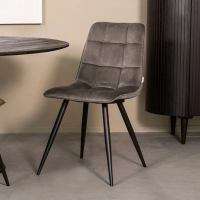 Afbeelding van Label51 Bistro eetkamerstoel Velvet taupe