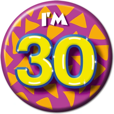 Afbeelding van Paperdreams Button klein i&#039;m 30