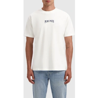 Afbeelding van Pure Path Tshirt Sutherland Observatory Backprint Gebroken wit L