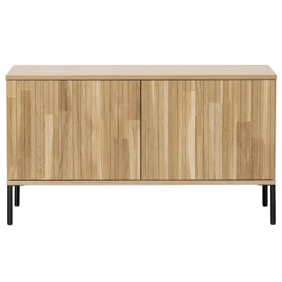 Afbeelding van Woood New Gravure tv meubel 100cm eiken blanke lak Hout